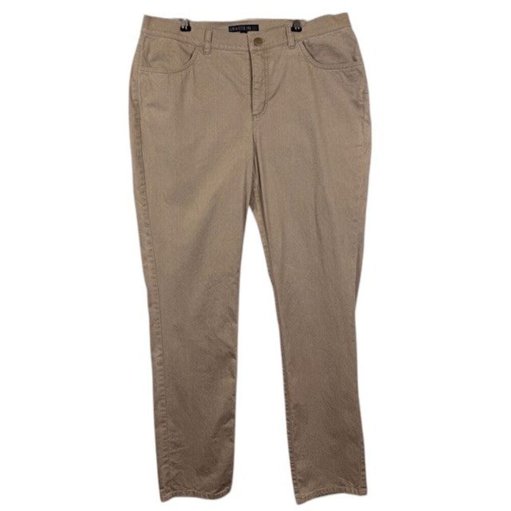 Lafayette 148 Tummy Control 4 pocket pants Tan Camel Straight Leg size 12